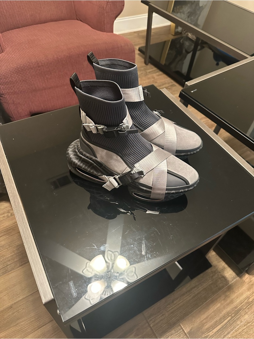 Balmain Monogram Suede Cutout Accent Sock
Sneakers